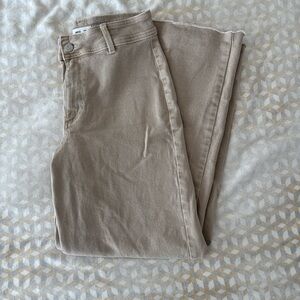 Mango Tan Flare & Wide Leg Jeans